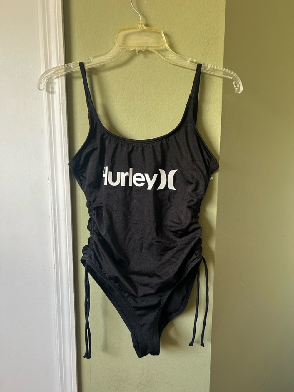 Hurley Black One-Piece Swimsuit with White Logo